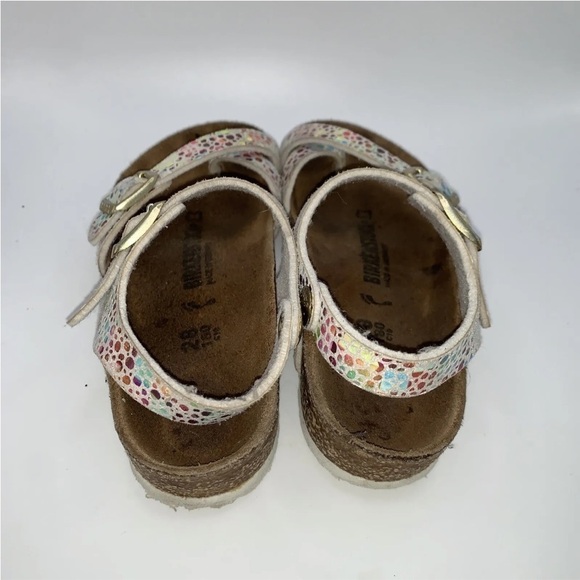 Birkenstock Rio Hologram Vegan Youth Size US 11 EU 28 Silver Sandals Multicolor - Picture 3 of 4
